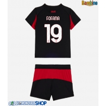 Maglie da calcio AC Milan Youssouf Fofana #19 Prima Maglia Bambino 2025-26 Manica Corta + Pantaloni corti)